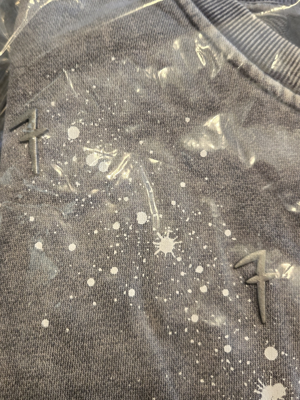 Exclusive BTS Arirang NYC Pop-Up Gray Paint-Splash Crewneck Tank - Picture 2 of 7